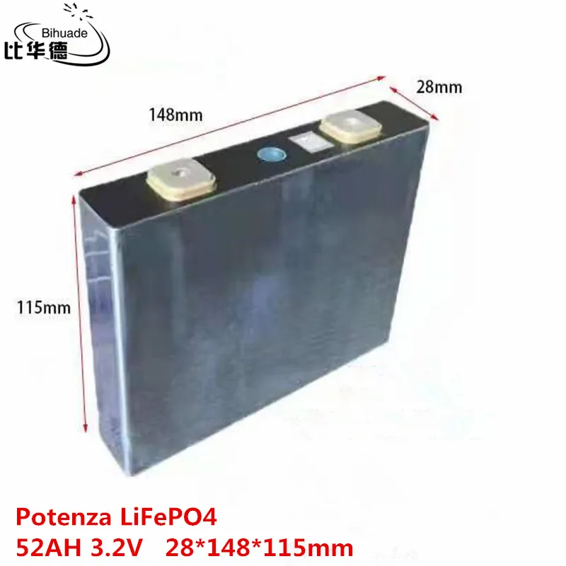 

LiFePO4 power 52AH 3.2V 28*148*115mm equipped with outdoor suitable for electric forklift, RV energy storage, on-board powe