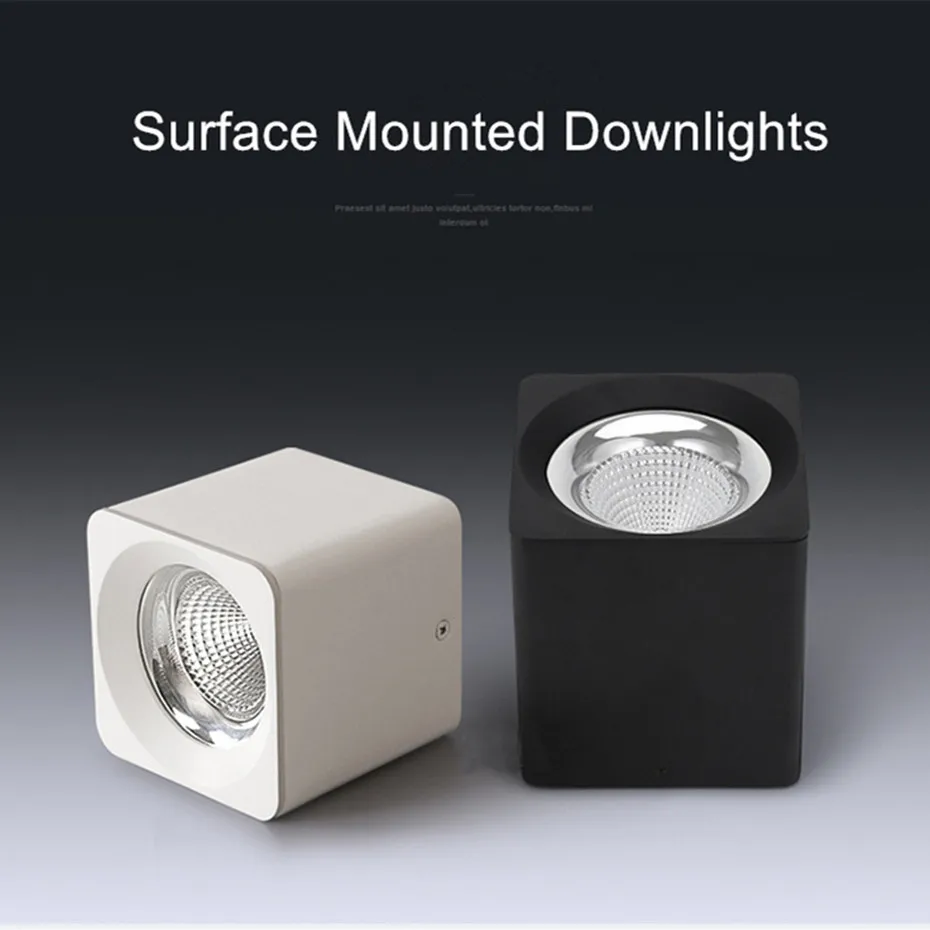 

Modern Nordic Surface Mounted Led Ceiling Downlight 10W 20W 30W Square Led Light COB Spot Light Living Room Foyer Study lamp
