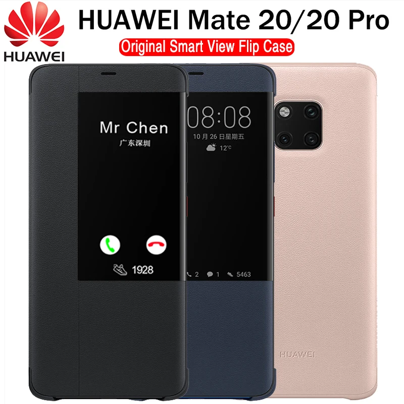 Новый чехол HUAWEI MATE 20 Pro оригинал 100% Официальный Смарт-вид защитный с окошком