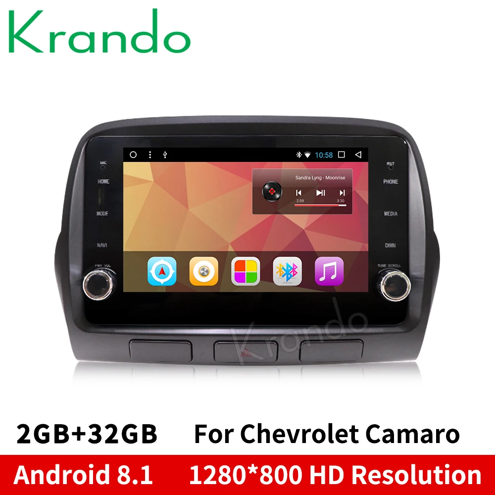 Krando Android 8 1 &quotАвтомобильный Радио плеер для Chevrolet Camaro навигация gps Мультимедийная