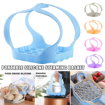 

Portable Nonstick Silicone Roasting Roast Pork Fish Rack Trivet Cooking Steamer HVR88