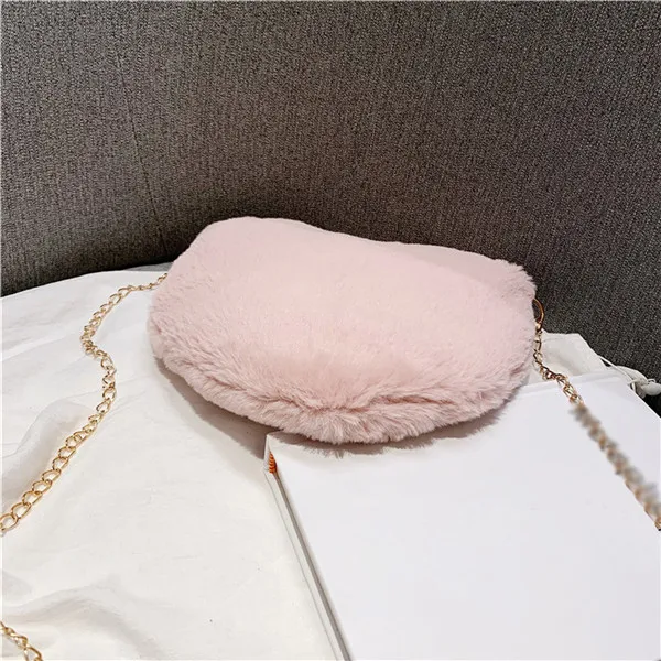 Роскошная сумка через плечо Bolsa Feminina, Женская мини вечерняя сумка на цепочке, дизайн в форме сердца, меховой клатч на плечо, Желейная сумка