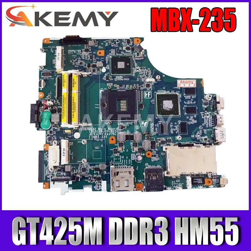Akemy MBX-235 1P-0107200-8011 A1796418B основная плата для Sony VAIO VPCF Материнская ноутбука GT425M DDR3 HM55