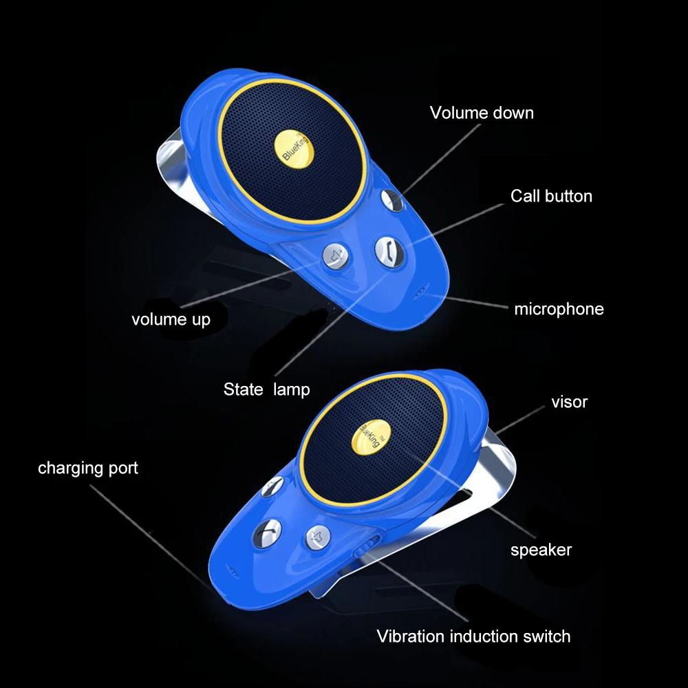 Громкая связь Bluetooth автомобильный комплект Солнцезащитный козырек динамик авто беспроводной динамик телефон автомобильный комплект для телефона Hands Free 5