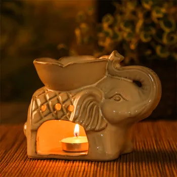 

Thai Ceramic Aroma Burner Creative Incense Burner Candle Holder Censer Aroma Furnace Essential Oil Lamp Hotel Home Decoration