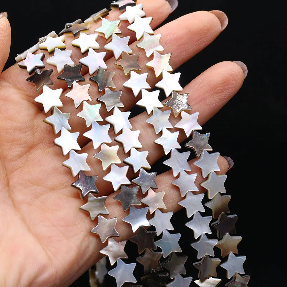 

Natural Freshwater Shell Beads Black Five-Pointed Star FlakeShaped Beaded For Jewelry Making DIY Bracelet Necklace Accessories