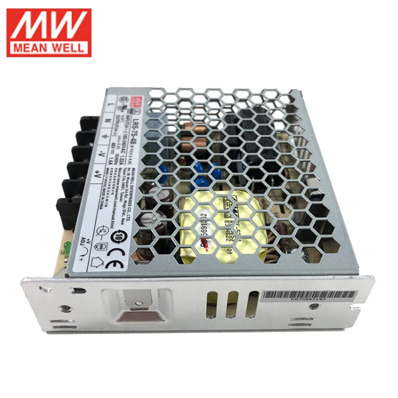 MEAN WELL LRS-75-48 импульсный источник питания 110 V/220 V AC до 48V DC 1.6A 75W Meanwell блок питания PSU