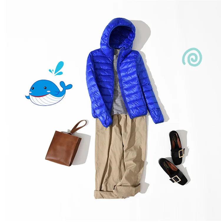 Autumn And Winter New Style Thin Autumn down Jacket Hooded Short Casual Large Size Korean-style Women’s Coat Wholesale 18002