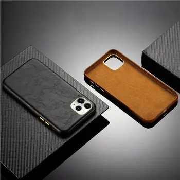 

PU Leather Cases Cover Protective Case for Iphone 11 Pro Max Back Metal Button Lens Edge Cover Case Luxury Shockproof Phone Ca