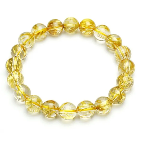 

Chun Yuan Natural Crystal Rutile Bracelets Women's 9 Mm Attached Identification Certificate