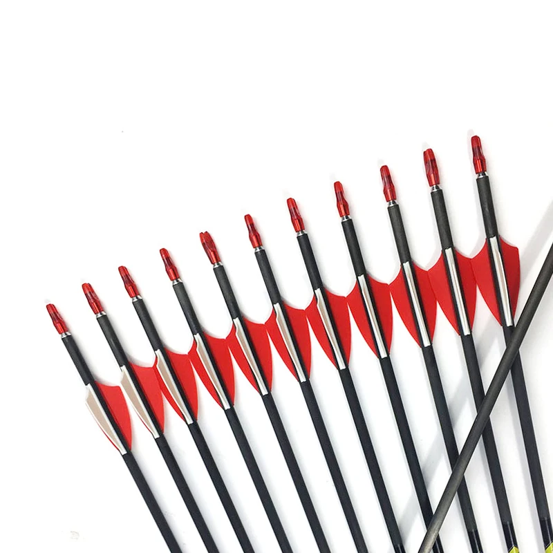 12pcs-Pure-Carbon-Arrows-Spine-500-600-700-800-900-1000-ID-4-2mm-Shafts-Plastic (2)