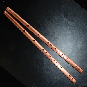 Chinese Flute Red Copper Metal Flute Dizi C DE F G KEY Metal Flauta Transverse Flute Musical Instruments Self-defense Weapon Chinese Flute Red Copper Metal Flute Dizi C DE F G KEY Metal Flauta Transverse Flute Musical Instruments Self-defense Weapon