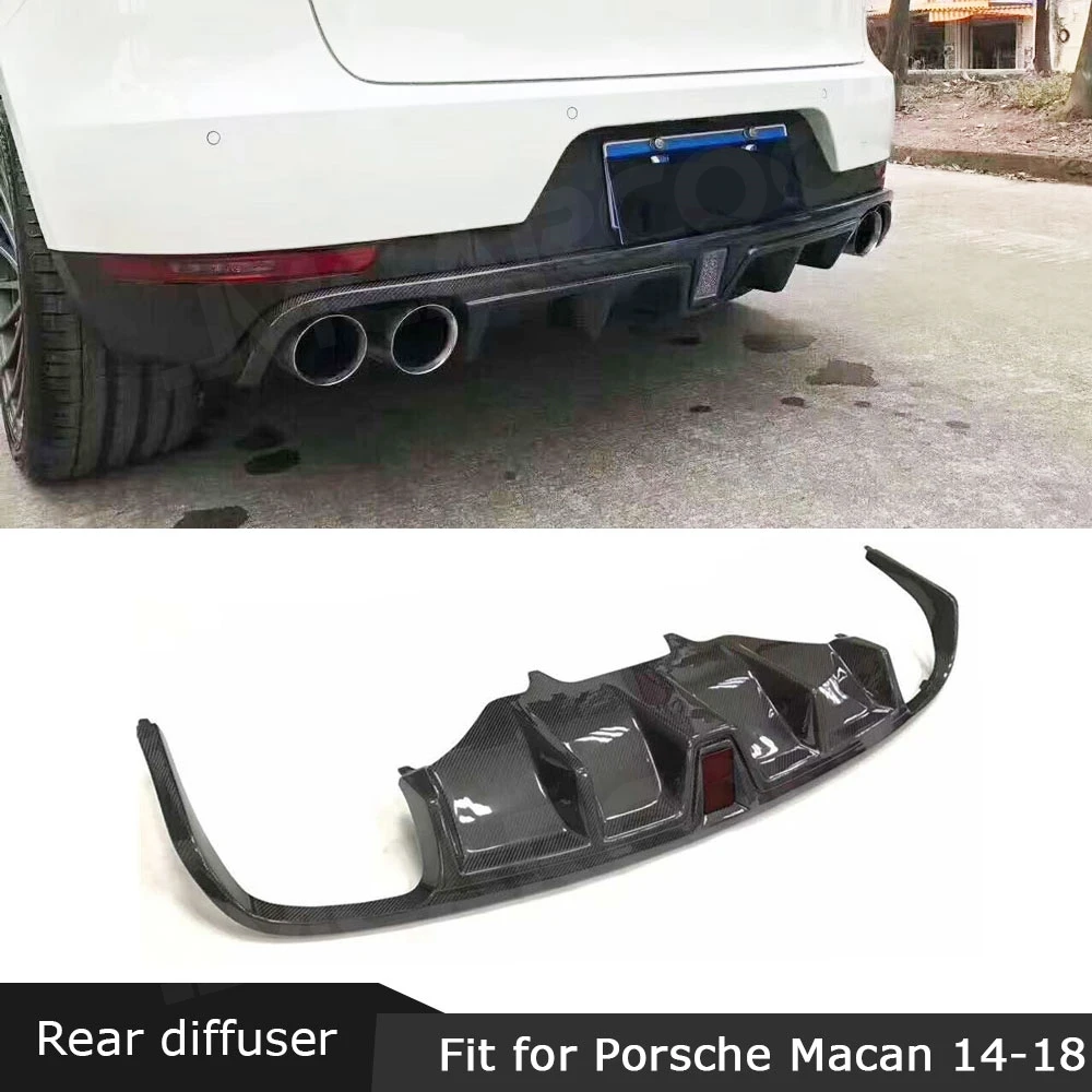 Для Porsche Macan задний спойлер из углеродного волокна диффузор со светодиодной
