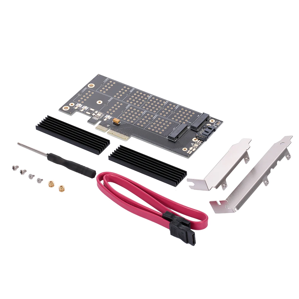 NVMe Protocol Adapter Card PCI-E X4 порт к M.2(PCI-E) SSD конвертер SATA порт к M.2(SATA) SSD адаптер карта sup порт для PCI-E
