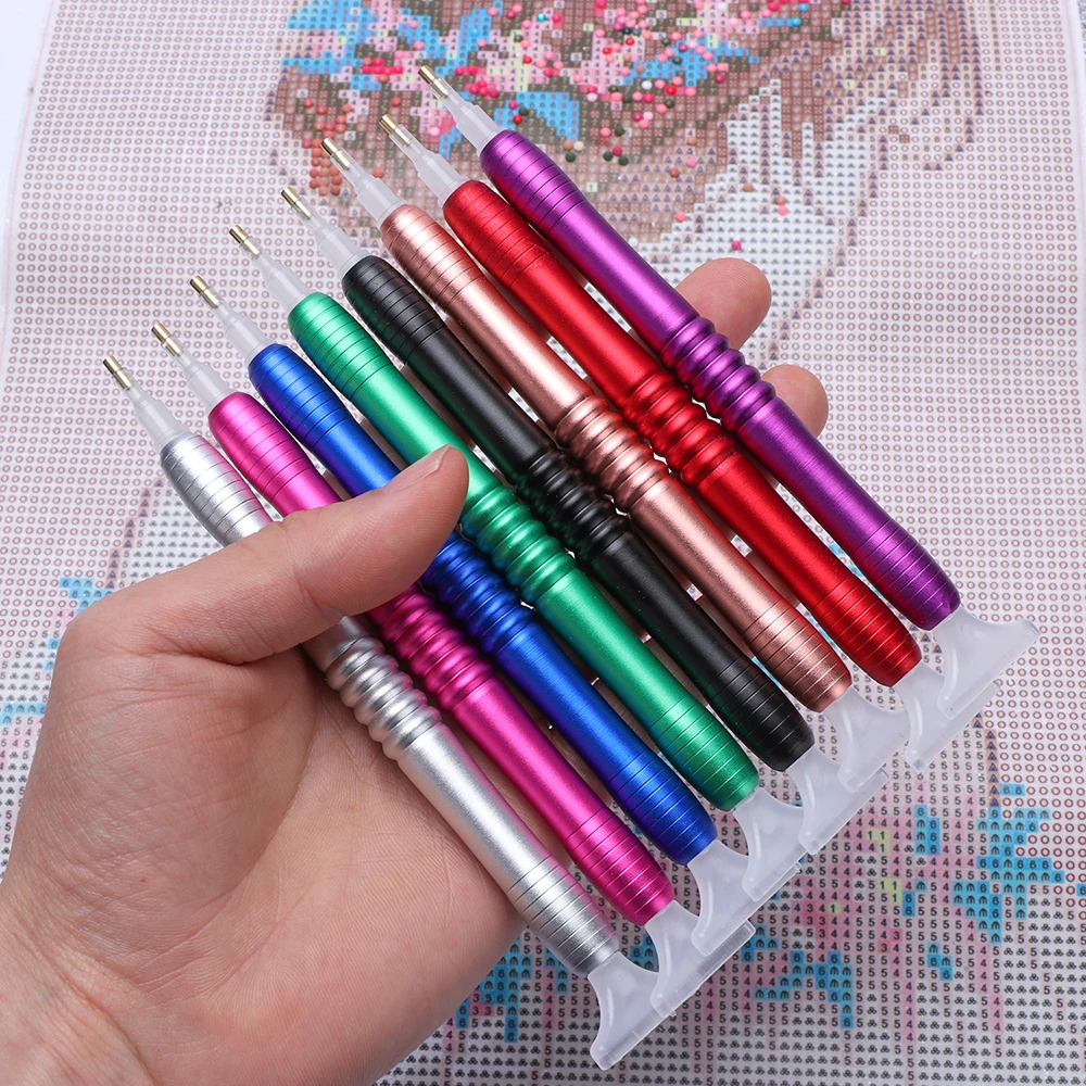 7pcs/set 5d Diamond Painting Pen Alloy Point Drill Pens Cross Stitch