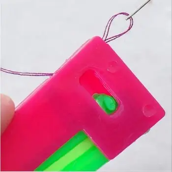 

1 Pcs Random Color Convenient Automatic Helpful Needle Threader Thread Elderly Easy Use Practical Sewing Tool Household Products