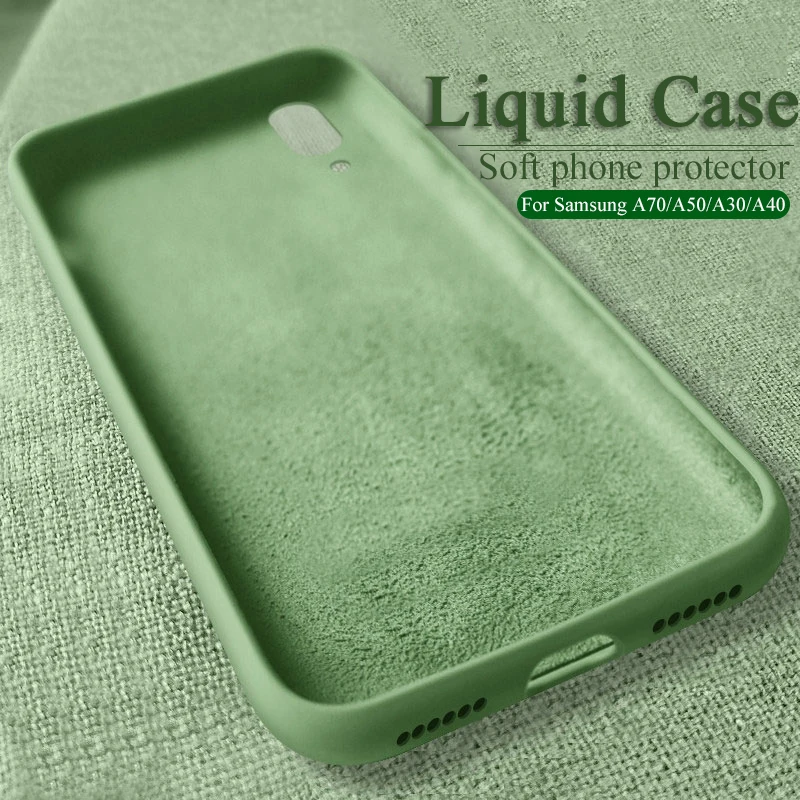 

Liquid Silicone Case on the for Samsung Galaxy A50 A70 A40 A30 A20 A20e A10 Soft Phone Cover a 50 40 30 70 50a 30a Coque funda