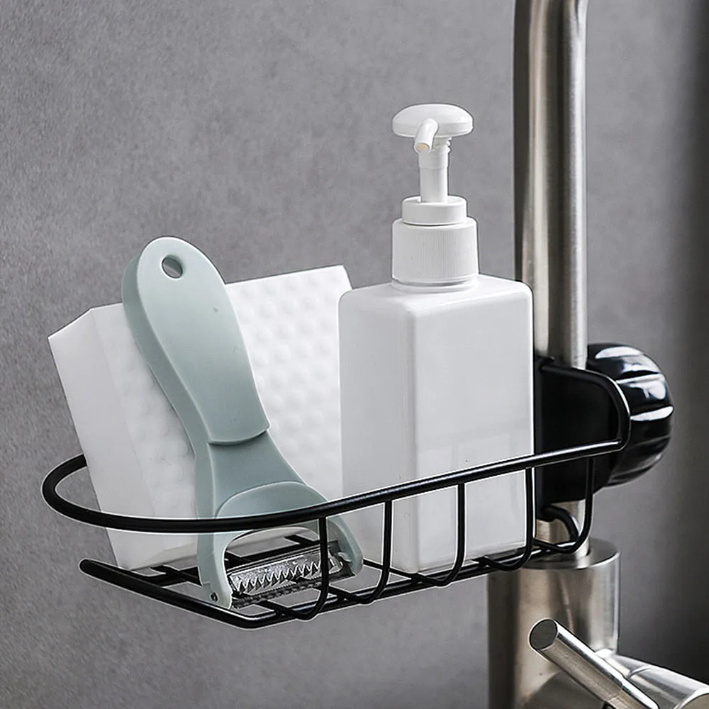 Stainless Steel Adjustable Sink Kitchen Organizer Stand Drainer Shower Rack Faucet Shelf Bathroom Storage Soap Holder