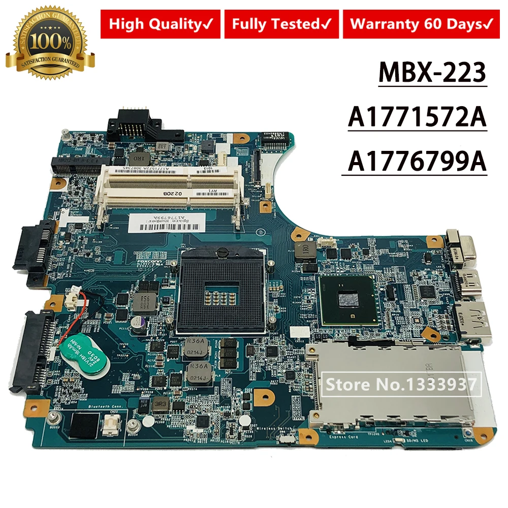 A1776799A A1771572A A1771573A материнская плата для Sony MBX-223 Материнская плата ноутбука M960 rev 1,1 1p-009cj01-6011 HM55