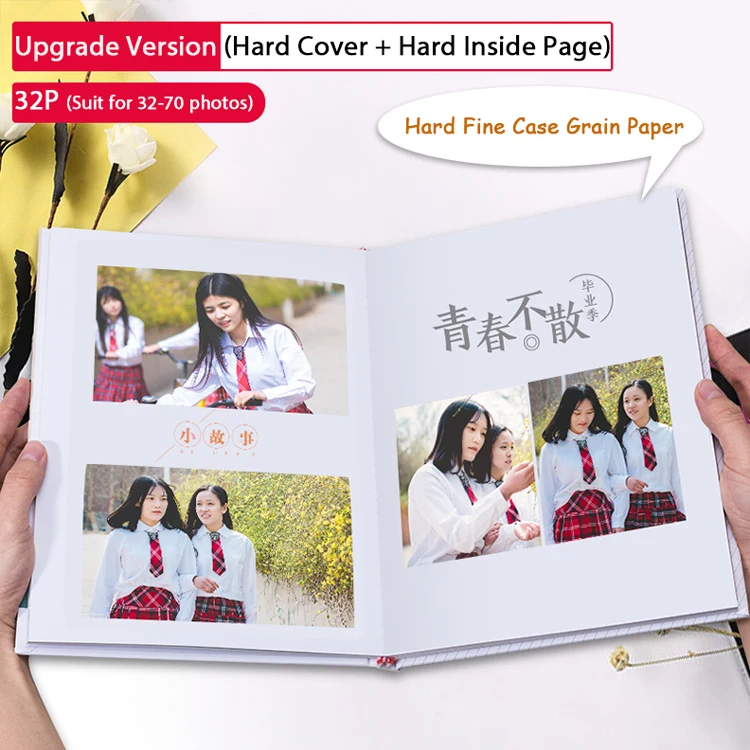 32P Upgrade Напечатайте свою фотокнигу на заказ фотоальбом памятные альбомы фотоальбом напечатанный DIY креативный подарок для влюбленных на день рождения - Цвет: 32P Upgrade