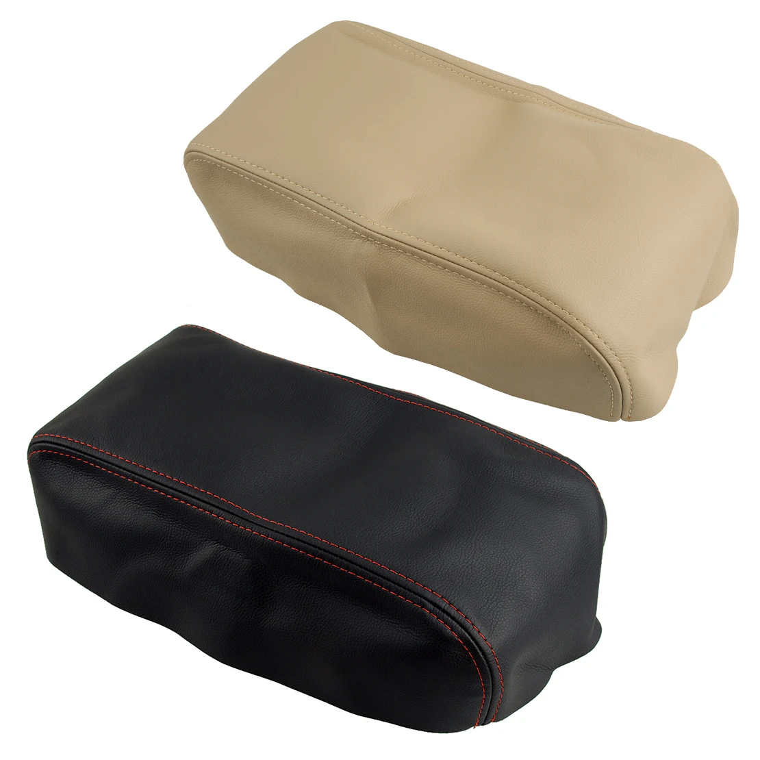 New Car Armrest Cover Lid Center Console Skin Artificial Leather Fit for Nissan Pathfinder 2001 2002 2003 2004 Black/ Beige | Автомобили и