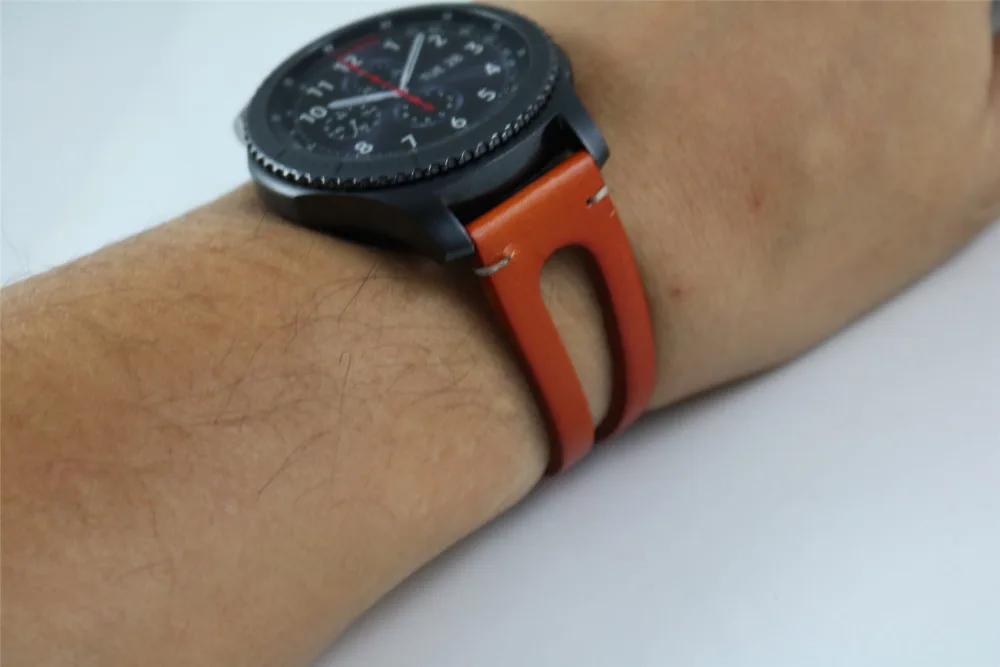 С кожаным браслетом для samsung Galaxy watch 46 мм Ременная Передача S3 Frontier классический ремешок для часов 22 мм спортивный браслет huawei watch GT 46 мм