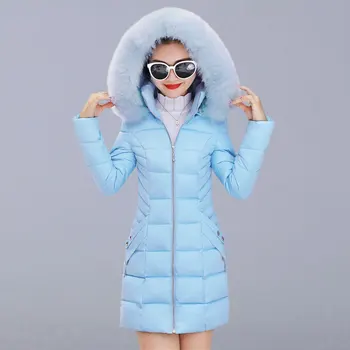 

Winter Casual Coat for women new fashion Korean style hooded with thick fur coat Parkas for women long jackets coats