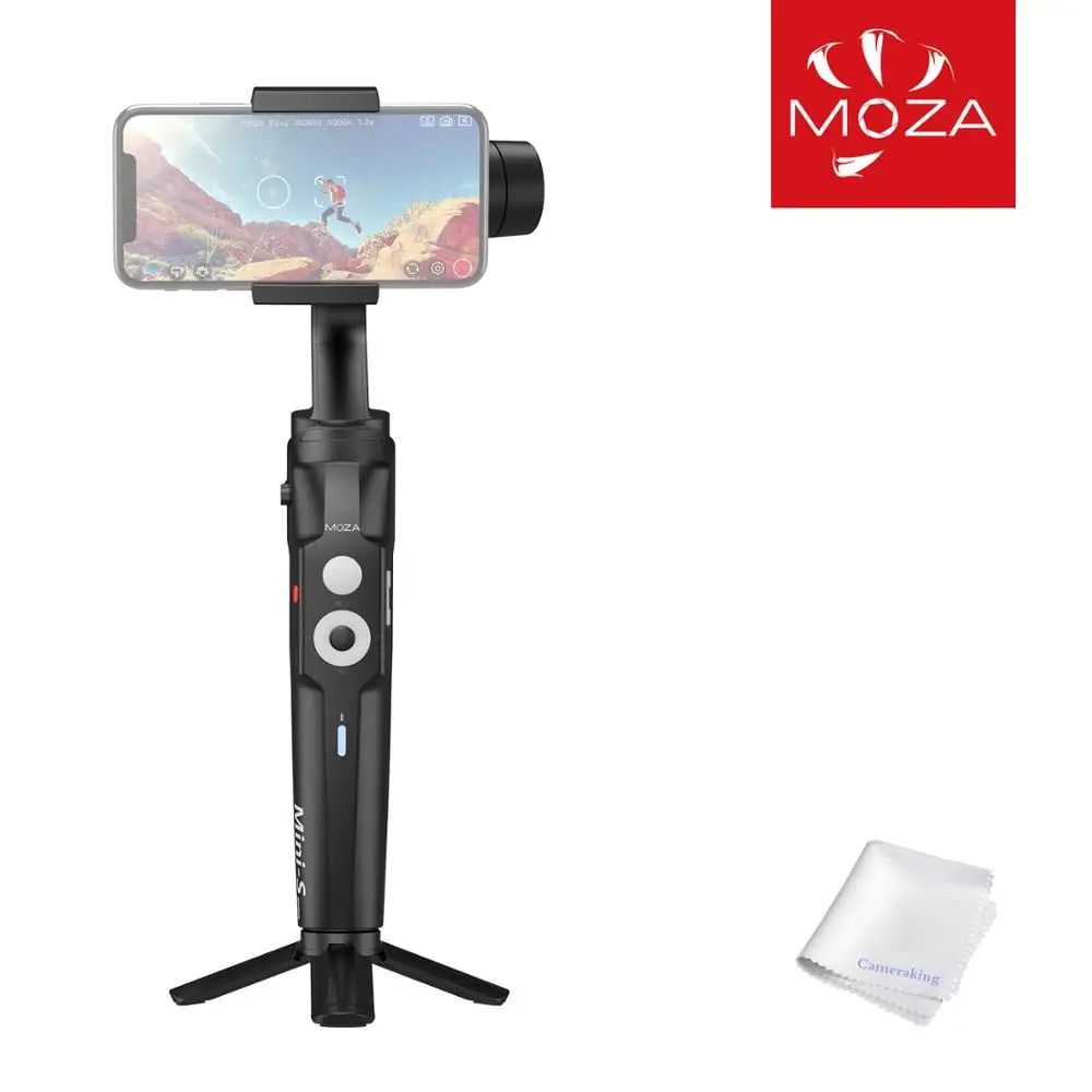 

MOZA Mini-S Gimbal Foldable Extendable 3 Axis Smartphone Gimbal with Quick Platback,One-Button Zoom,Timelapse,Object Tracking