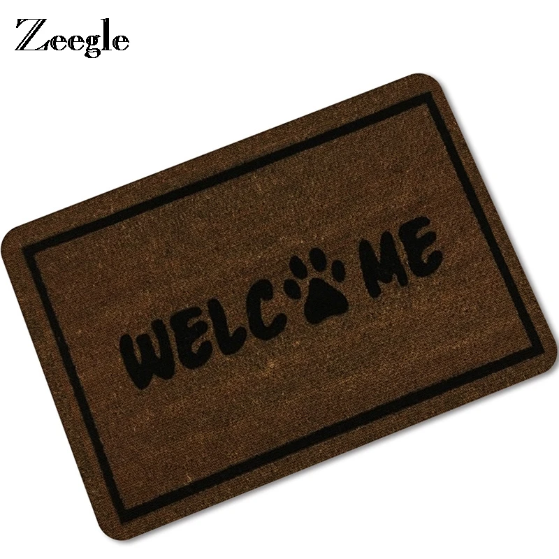 Zeegle Door Mat Bathroom Rug Entrance Floor Mat Welcome Doormat Kitchen Non-slip Rug Coffee Table Cushion