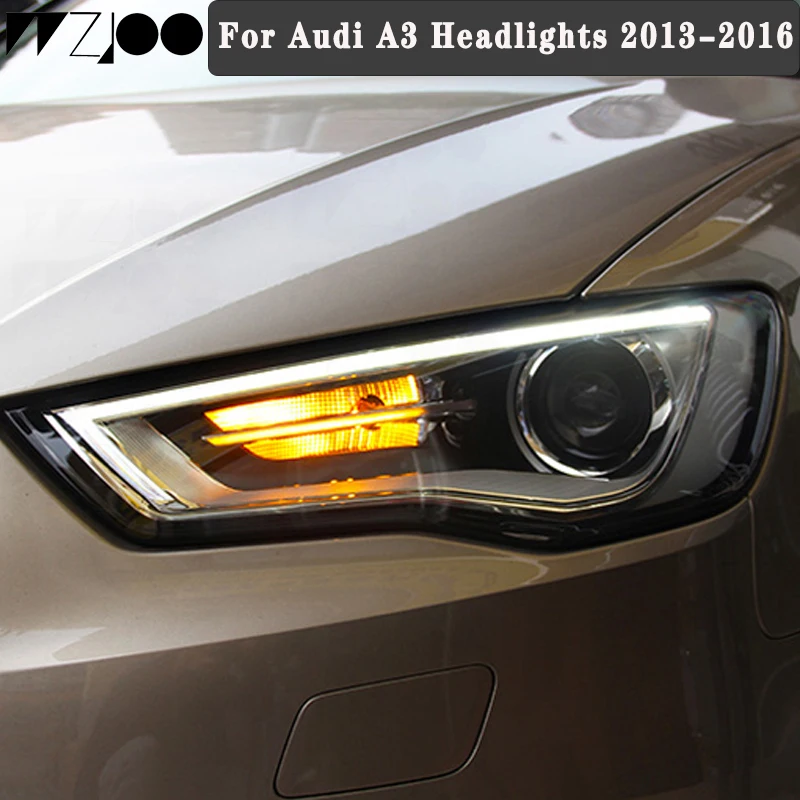 Для AUDI A3 фары 2013- для A3 A4, A5, A8, Q7, S3 S4 S5 S6 S7 S8 фара светодиодная DRL Передняя Биксеноновая линза двойной луч HID