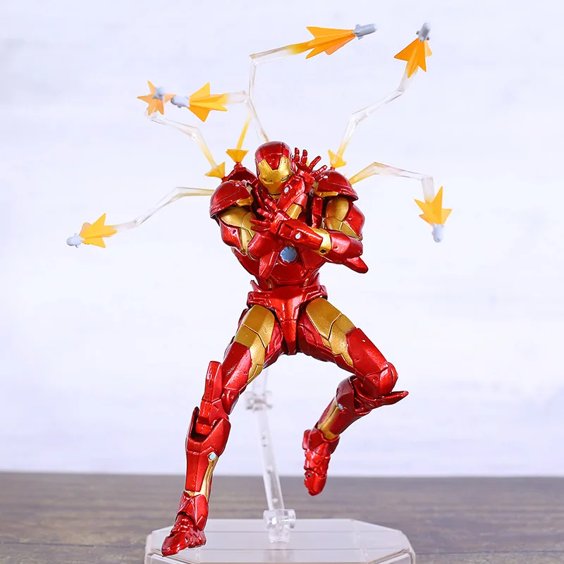 Revoltech № 013 Железный человек MK37 кровоточащий край Броня вер. ПВХ фигурка Коллекционная модель игрушки