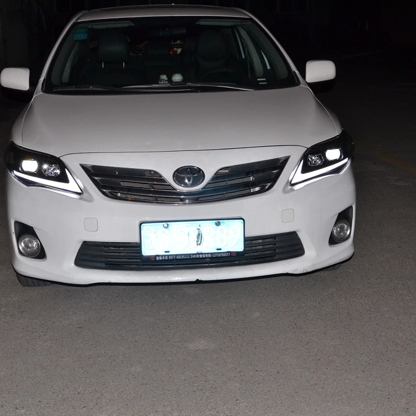 Vland Заводская Автомобильная фара для Corolla светодиодный головной фонарь 2011 2012 2013 с поворотным сигналом+ DRL