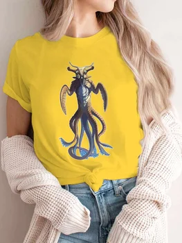 Повседневная футболка с изображением морского императора, необычная Повседневная футболка Subnautica, Женская уникальная Подарочная одежда с к...