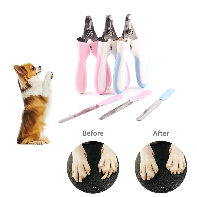 

Dog Pet Nail Clippers and Trimmer Razor Sharp Blades Safe Nail Clipper with Free Nail File Avoid Overcutting Pet Grooming Kit