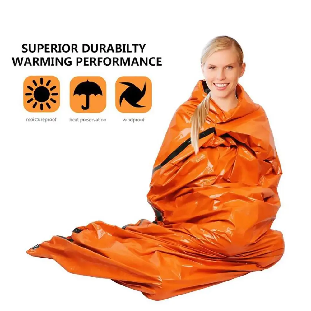Emergency Survival Mylar Waterproof Sleeping Bag Foil Thermal Sunscreen
