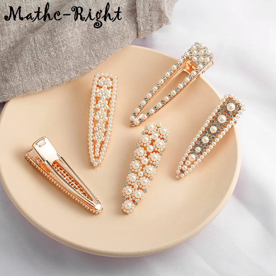

Match-Right Hair Jewelry Pearl Hair Clip/Pin/Stick/Barrette for Women Bridal Wedding Hairpin Styling Hair Accessories SP754