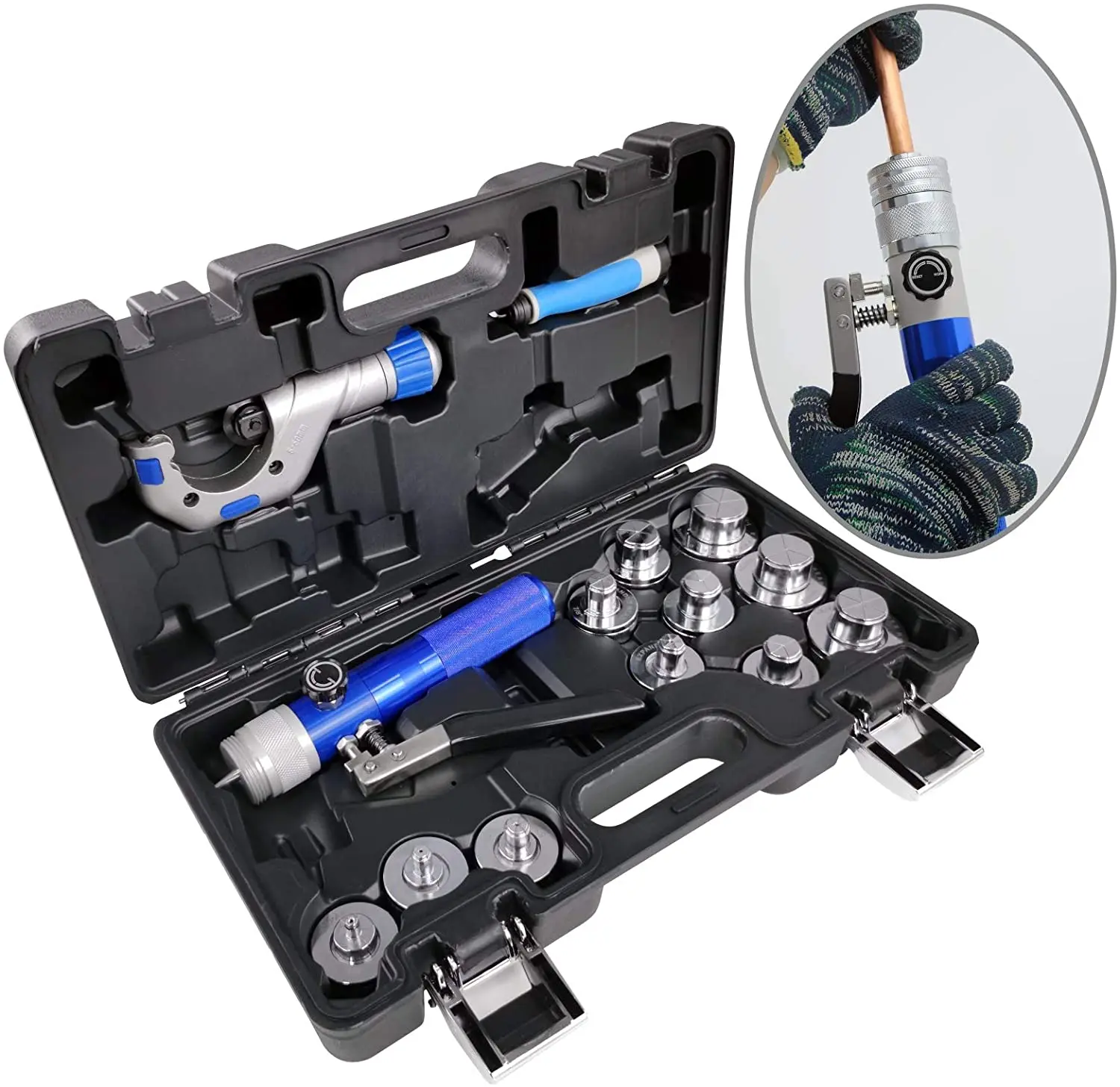 Aluminum Flaring & Swaging Tool Kit Tube Pipe Expander For Copper tubes