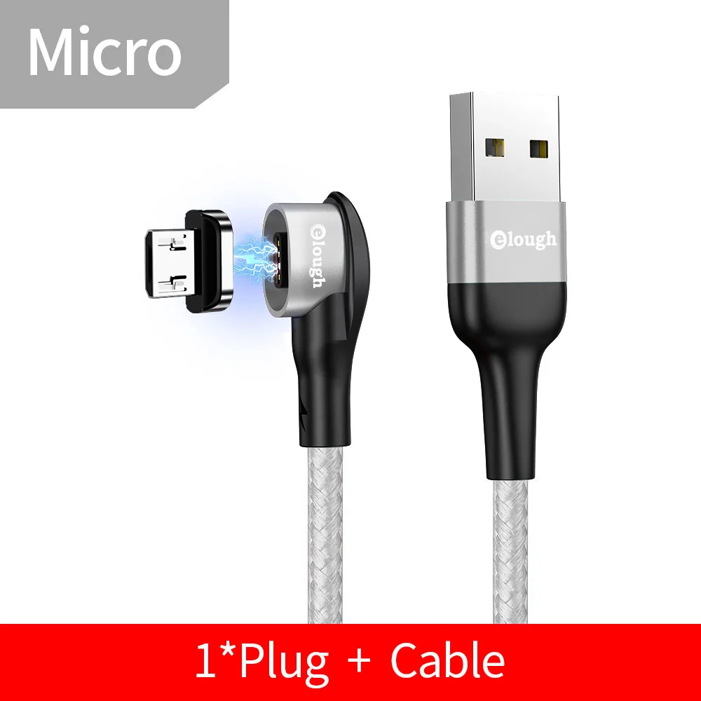 Elough 90 Degree USB Typc C Cable Elbow 3A Fast Charging Cable Date Wire For iPhone Samsung Xiaomi Mobile Phone Magetic Charger iphone fast charger cable Cables