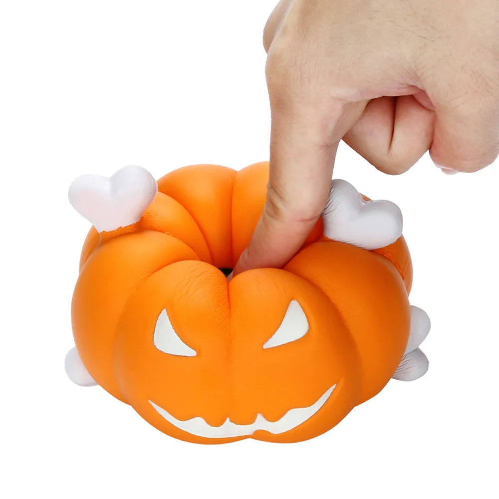 Squishies Тыква светящаяся медленно поднимающаяся фруктовая ароматическая сжимающая игрушка для снятия стресса светящаяся Милая Удобная игрушка для детей