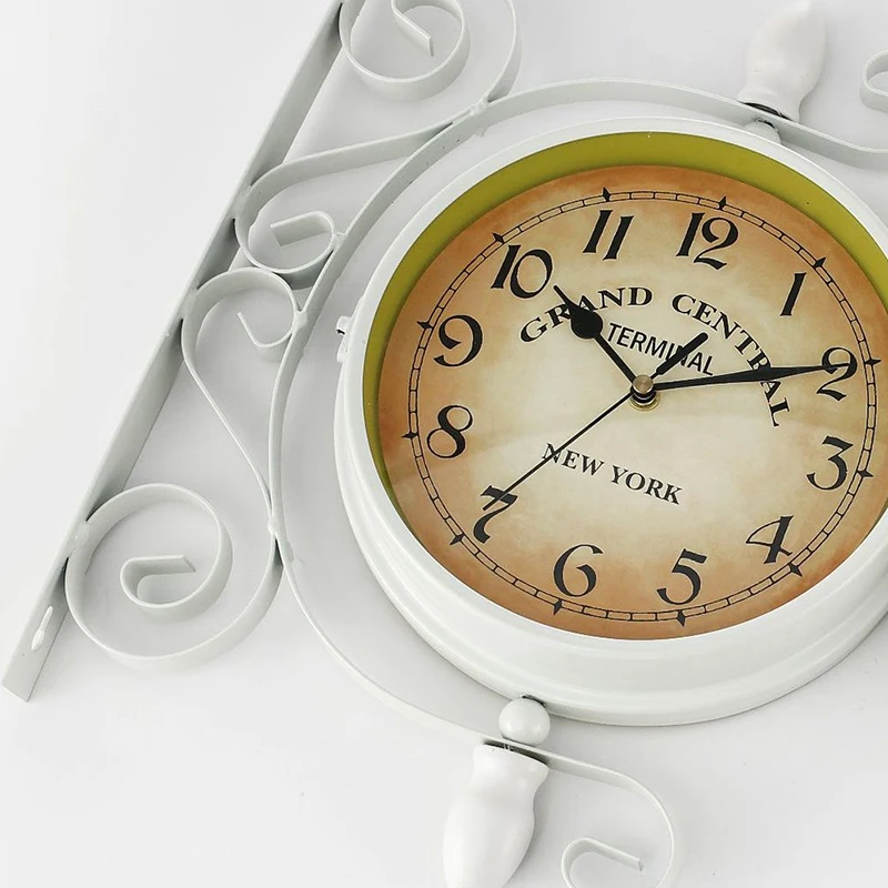 1 шт. европейский стиль винтажные часы инновационные модные Двухсторонние настенные часы домашний бар украшения