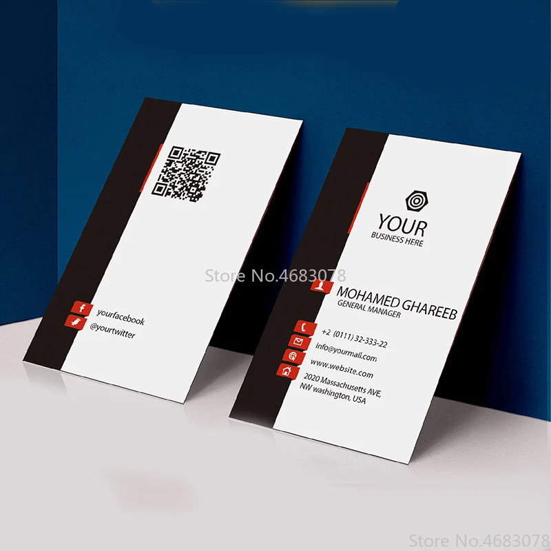 Business Cards Paper Business Card 300gsm 100pc/200pc/500pc/1000pc/lot 90x53mm With Logo Printing business cards
