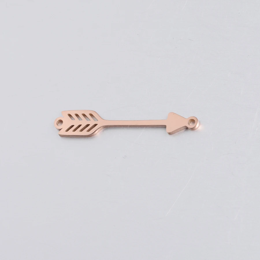 rose gold color Fnixtar нержавеющая сталь зеркальная полированная стрелка соединитель Шарм DIY фурнитура Аксессуары для женщин Изготовление ювелирных изделий 20 шт./лот - Окраска металла: rose gold color