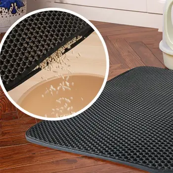 

Cat litter Mat Double Layer Pad Large Flexible Trapping Sifting Premium Clean PXPC