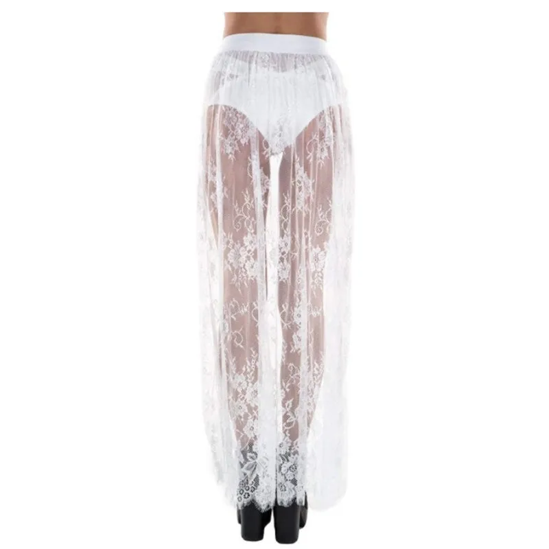 Sexy Side Slit Long Skirt For Festival/Party /Dancing Lace Tulle Mesh Skirs Petticoat Sexy Side Slit Long Skirt For Festival/Party /Dancing Lace Tulle Mesh Skirs Petticoat