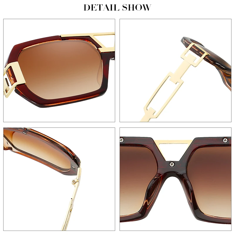 Очки солнцезащитные мужские градиентные модные квадратные солнечные очки с