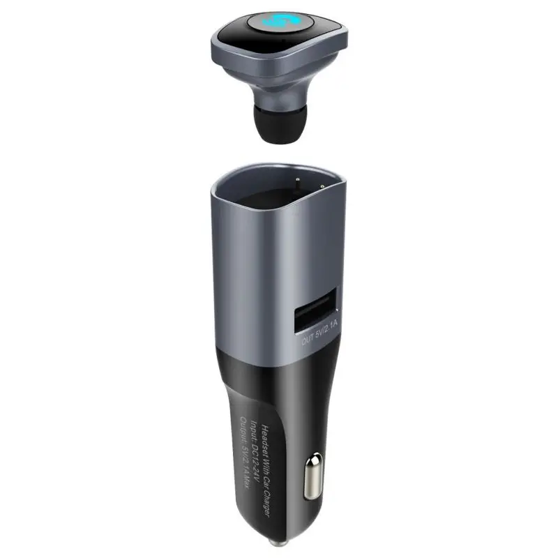 2 в 1 5 В/2.1A USB Автомобильное зарядное устройство с беспроводной Bluetooth 4,0 гарнитура стерео наушники для воспроизведения музыки Hands-free Talking