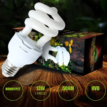 

E27 Ultraviolet Light Bulb 5.0 10.0 UVB 13W Pet Reptile Light Glow Lamp Daylight Bulb for Tortoise Fish Amphibians