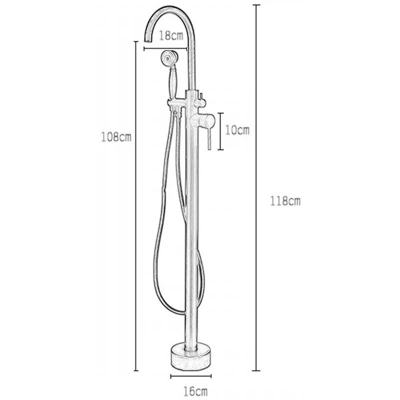 落地花洒尺寸图