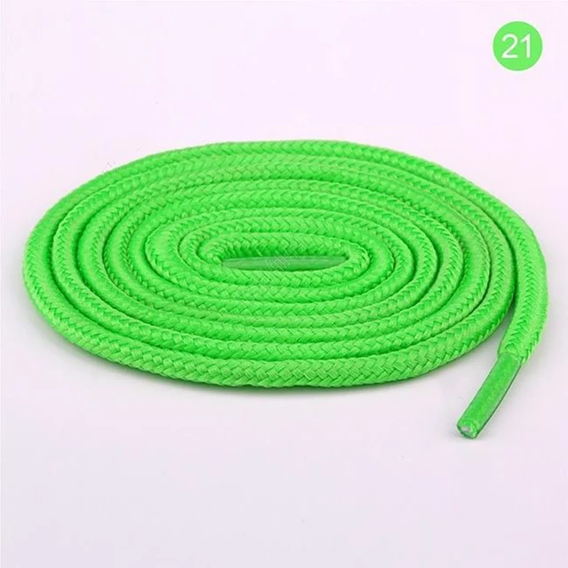 100cm/150cm Long of Round Shoelaces Shoe Strings Shoe Laces Cord Ropes for Boots Sneakers Unisex Rope Multi Color Waxed 21