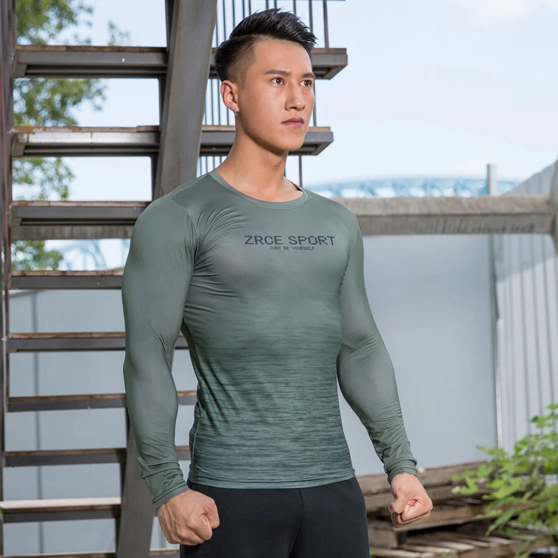 Футболка ZRCE мужская с градиентом модная быстросохнущая майка топ в стиле хип хоп